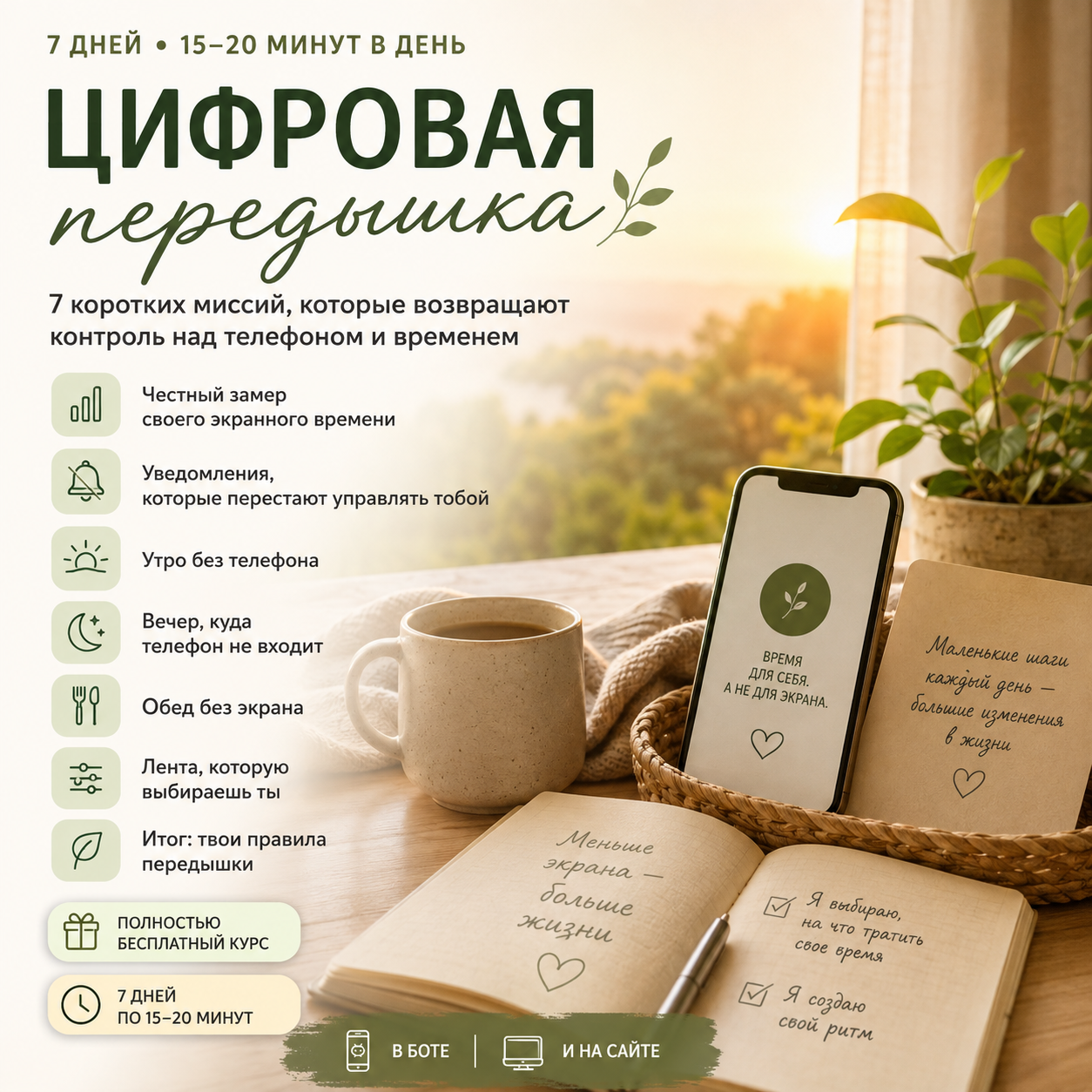 Обложка курса «Цифровая передышка»